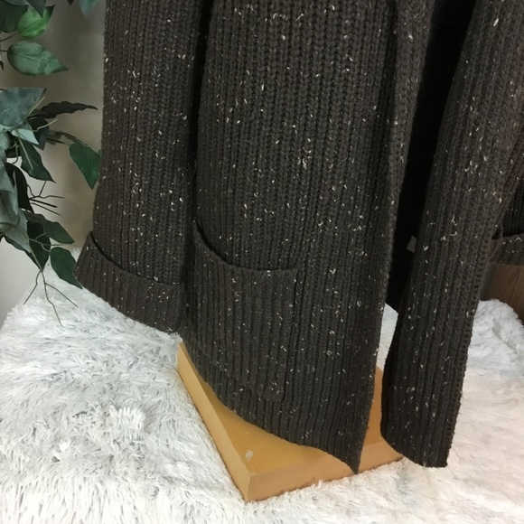 J.jill Med Petite open front heavy sweater brown - Picture 8 of 14